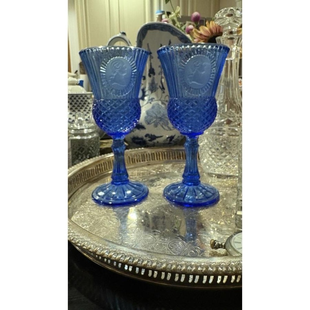 George Washington Blue Goblets (2) LE Smith Bicentennial America250 Celebration - Picture 11 of 12
